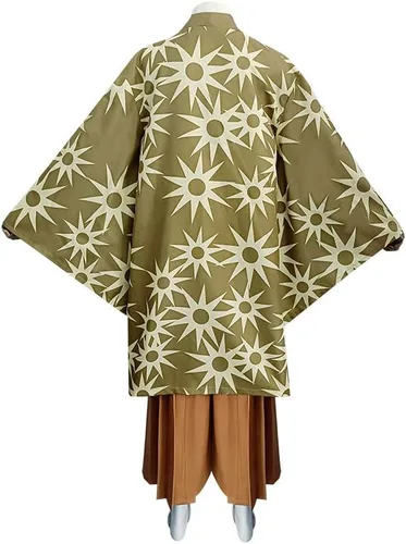 Vista 4 de Disfraz de capa de kimono de demonio de anime Haganezuka Hotaru Máscara de uniforme para cosplay