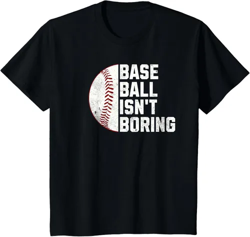 Vista 41 de Camiseta Baseball Isn't Boring, Negro