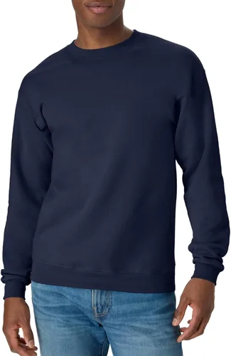 Vista 35 de Hanes Men's Sweatshirt, EcoSmart Fleece Crewneck Sweatshirt, Big & Tall Available, 1 or 2-Pack Marrón (Army Brown)