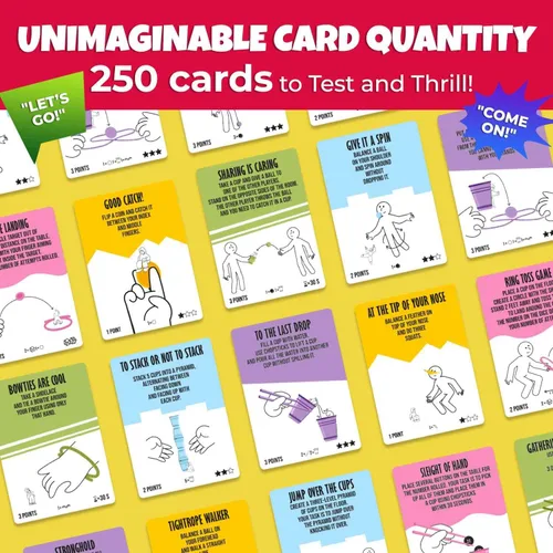 Vista 3 de QUOKKA Juegos de fiesta para adultos y familia – 250 desafíos I divertido grupo o actividad familiar con adolescentes, niños, amigos – Ideal
