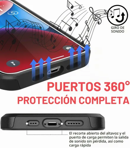 Vista 7 de Diverbox Funda para iPhone 14 [a prueba de golpes] [a prueba de caídas] [protector de pantalla de vidrio templado], funda de protección resistente