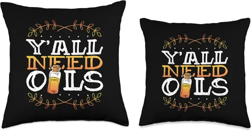 Vista 3 de Essential Oil Practitioner Y’All Need Oils Essential Oils Throw Pillow