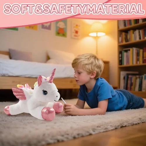 Vista 3 de Sew Butiful Unicornio de Peluche, 12 pulgadas/30 cm, Peluches Lindos para Niñas, Juego de Juguetes de Peluche de Unicornio para Cumpleaños, Juguetes