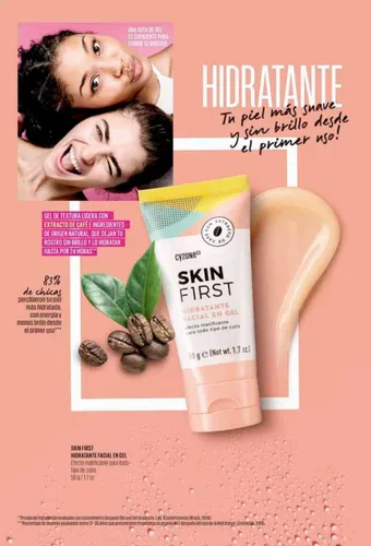 Vista 4 de Cyzone Skin First Set, limpiador facial de gel y gel hidratante facial, refresca y energiza tu cara