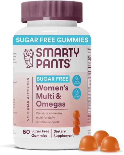 Vista 10 de SmartyPants Gomitas multivitamínicas Zero Sugar para mujeres: biotina, metilfolato, omega 3 (ALA), vitamina D3, C, vitamina B12, B6, A, K, zinc