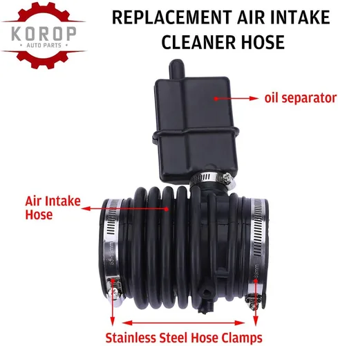 Vista 4 de Manguera de entrada del filtro de aire reemplaza 16576-1AA1A 16576-1AA0A Compatible con Nissan Murano 2009-2013 y Quest 2011-2017 Mangueras de tubo