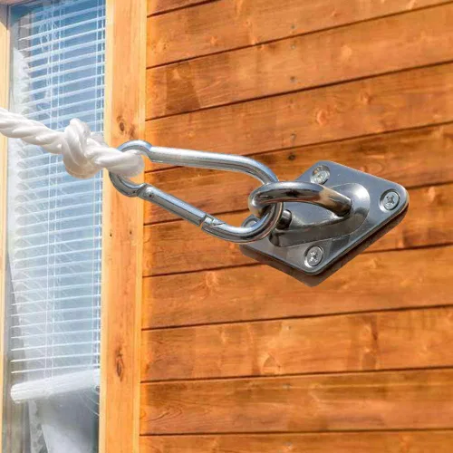 Vista 7 de Kit de accesorios para toldo, instalación de vela rectangular / cuadrada resistente y antioxidante para patio, césped y jardín (44 piezas)