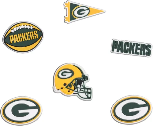 Vista 7 de FOCO unisex-adult NFL Team Logo 6-Pack Shoe Charms