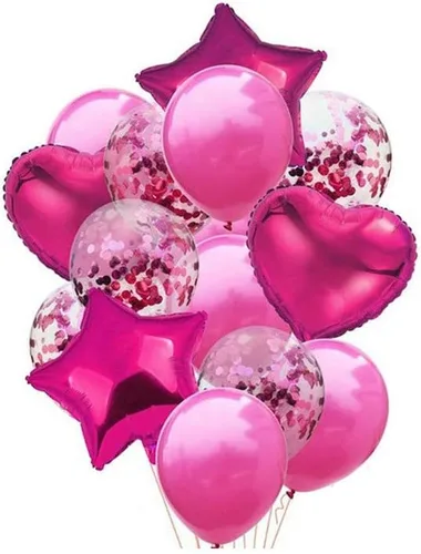 Vista 37 de 10 globos de papel de aluminio con forma de corazón de oro rosa, globos de helio, decoraciones de fiesta de cumpleaños, globos de boda para niños