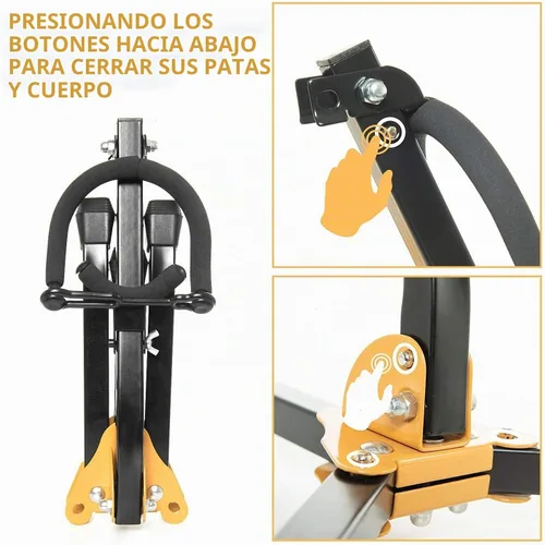 Vista 5 de Soporte plegable para saxofón alto, soporte de saxofón alto tenor, diseño de base triangular de metal ajustable, soporte para saxofón, soporte