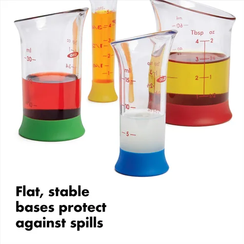 Vista 5 de OXO Good Grips Juego de jarras medidoras mini, 4 piezas, transparente