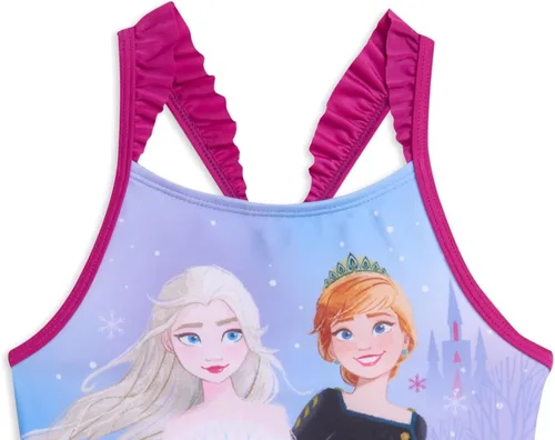 Vista 6 de Disney Princess Anna Elsa - Conjunto de traje de baño para niñas y niños pequeños
