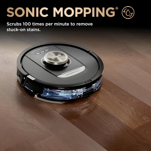Vista 6 de Shark Combo robot de aspiradora y trapeador, PowerDetect NeverTouch Pro, autovaciado, recarga automática con almohadilla de lavado y secado