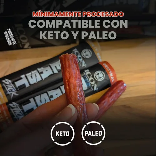Vista 5 de ICON Meats BEAST Stick Sampler, palitos de carne con alto contenido