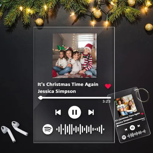 Vista 6 de Placa personalizada de Spotify con fotos personalizadas, regalos con fotos para novio, novia, placa de música personalizada de Spotify con regalos