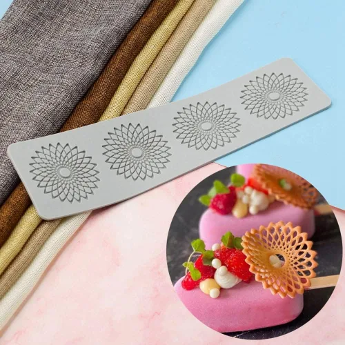 Vista 10 de Molde de silicona en forma de flor 3D para fondant de encaje, molde para pastel de azúcar para cupcakes de arcilla polimérica Sugarcraft, caramelo
