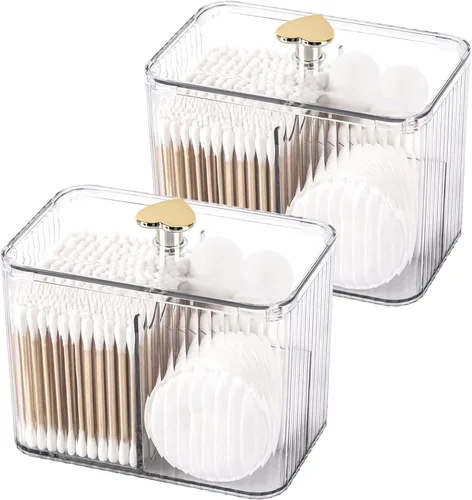 Vista 10 de Tbestmax Dispensador Portahisopo de 2 Secciones, Organizador Transparente de Baño de 2 Rejillas, Contenedor de Almacenamiento de Cosméticos