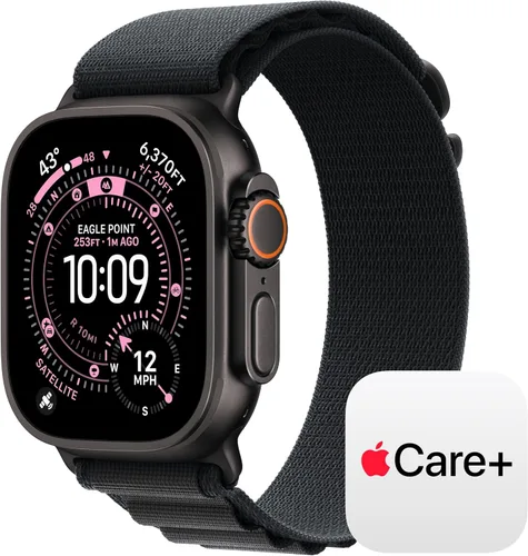 Vista 9 de Apple Watch Ultra 3 [GPS + Cellular 49mm] Reloj inteligente para correr y multideporte con funda de titanio resistente con bucle milanés de titanio