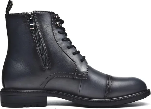 Vista 3 de Botas Chelsea para hombre, elegantes y cómodas, de cuero, con cremallera