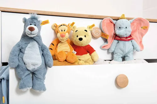 Vista 4 de Steiff Disney Soft Cuddly Friends Dumbo - Peluche de 12 pulgadas, color azul claro