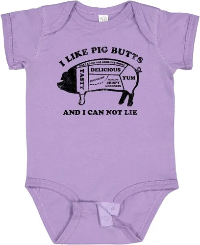 Vista 19 de inktastic Body para bebé I Like Pig Butts Blanco