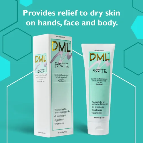 Vista 6 de DML Forte Skin Care - Hidratante súper hidratante para manos, cara y cuerpo, hidratante facial hipoalergénico para piel seca y agrietada, crema
