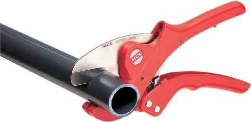 Vista 3 de MCC Herramientas - Cortador de tubos de PVC CPVC con trinquete - 3/4" (hasta 1 pulgada) liberación rápida - alta calidad