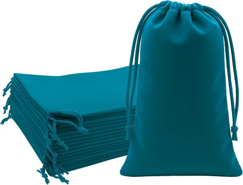 Vista 38 de Mandala Crafts Bolsas de terciopelo negro con cordón de 14 x 14 pulgadas, 10 bolsas grandes de terciopelo con cordón a granel para regalos de fiesta