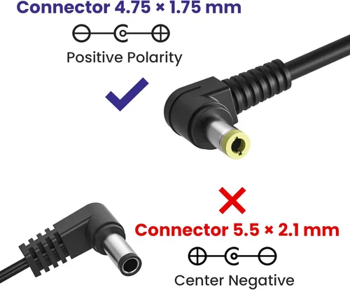 Vista 3 de Adaptador CA/CC de 9.5 V para cargador de fuente de alimentación Casio para teclado de piano Casio, solo compatible con los modelos enumerados