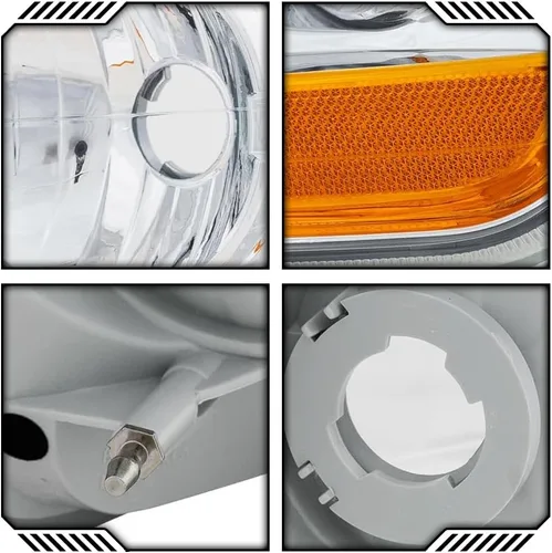 Vista 9 de EPIC LIGHTING Faros halógenos tipo OE compatibles con FOR.D 01-03 F-150 97-99 F-250 LIGHTNING