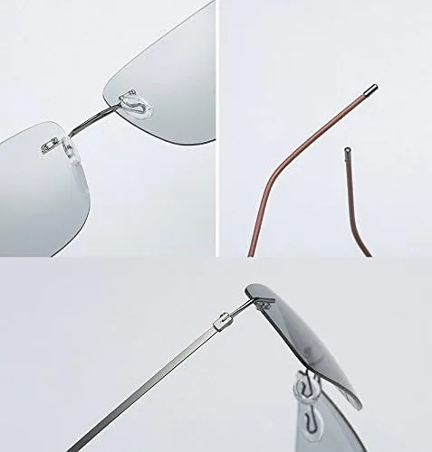 Vista 5 de Gafas de sol polarizadas fotocromáticas sin montura de decoloración extrema 031oz solamente