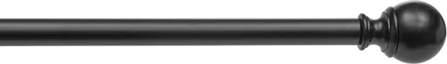 Vista 4 de Amazon Basics - Barras ajustables para cortinas para ventanas, con remates redondos, barra de 1 pulgada, de 36" a 72", color negro, paquete de 1