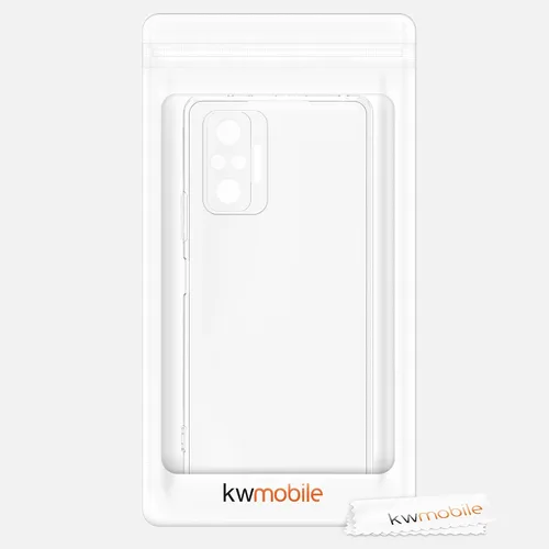 Vista 7 de kwmobile Funda compatible con Xiaomi Redmi Note 10 Pro - Funda transparente Funda suave delgada flexible protectora TPU teléfono cubierta