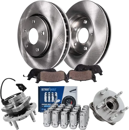 Vista 80 de Detroit Axle - Rotores de freno para Ford Mustang 2015 2016 2017 2018 2019 2020 2021 2022 2023 Rotores de freno de disco 2016 2017 2018 2019