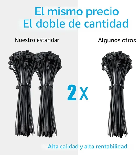 Vista 3 de Bridas de 4 pulgadas (paquete de 200), bridas pequeñas con resistencia a la tracción de 18 libras, color negro, por TANTTI Supply
