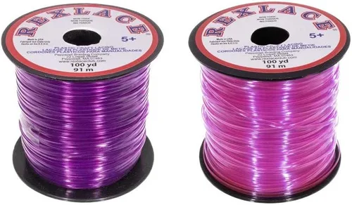 Vista 7 de Craft County Rexlace - Paquete multicolor de 100 yardas de cada color (primario transparente)