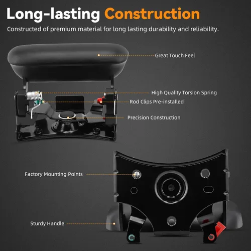 Vista 3 de Deal - Kit de reemplazo de montaje de manija y bisel para puerta trasera de camioneta (incluye clips de barra), compatible con Chevy Silverado GMC