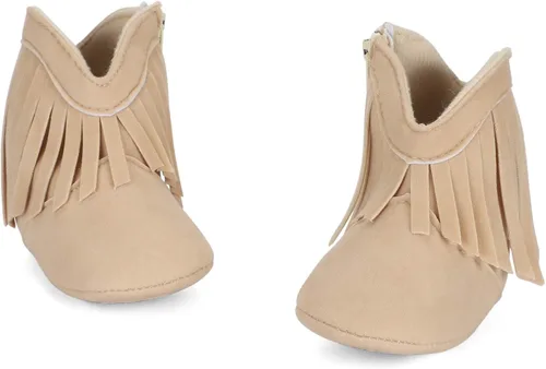 Vista 5 de ESTAMICO Botas vaqueras con borlas para bebé niña Beige