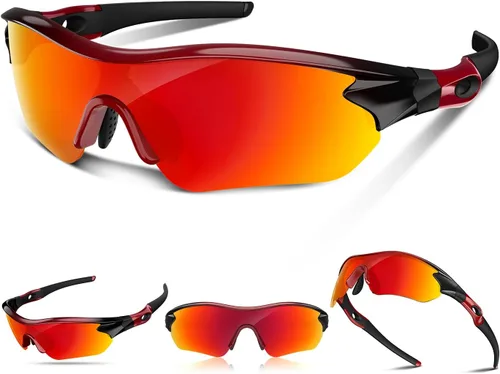 Vista 11 de Gafas de sol deportivas polarizadas para hombres y mujeres, jóvenes, béisbol, correr, pesca, tenis, golf, ciclismo, conducción, motor TAC UV400 TR90