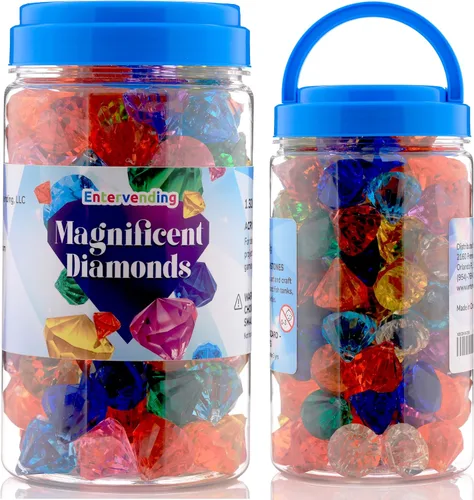 Vista 7 de Entervending Gemas acrílicas - Paquete de 21.16 oz de joyas falsas, Plástico