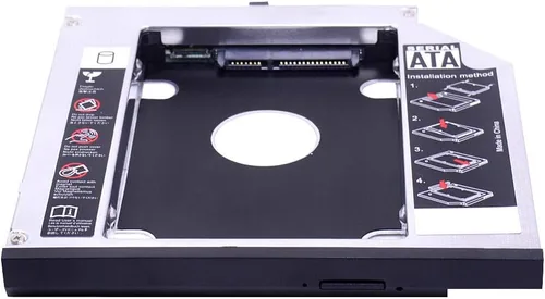 Vista 3 de 0.500 in Universal SATA 2nd HDD/SSD Caddy para Lenovo ThinkPad T420, T430, T510, T520, T530, W510, W520, W530 – Reemplaza tu bahía óptica de CD/DVD