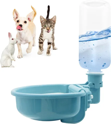 Vista 11 de Vannon Botella de agua para mascotas de 16oz, dispensador de tazón de agua por gravedad para jaula, dispensador de agua anti-desbordamiento