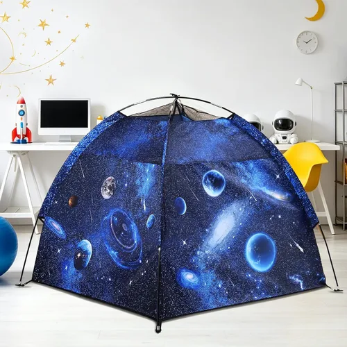 Vista 8 de Tienda de campaña para niños Lucky castle Playhouse para niños y niñas, tienda de campaña de cúpula fácil y divertida tienda de campaña para niños