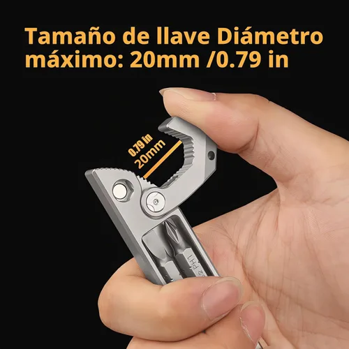 Vista 4 de Barra de palanca de titanio, herramienta multiusos, herramienta EDC, herramienta de palanca versátil, abridor de botellas, llave, destornillador