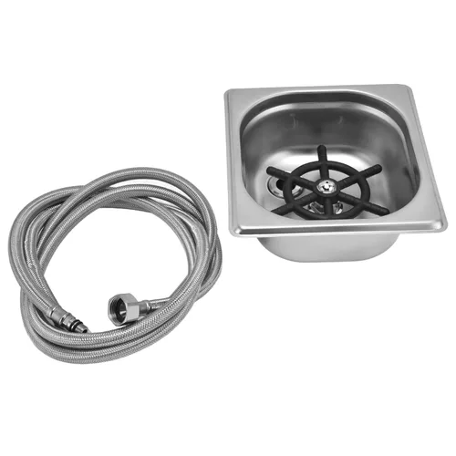 Vista 10 de Stainless Steel Automatic Glass Rinser, Cup Washer Cleaner for Bar Pub Restaurant, Embedded Cup Rinser with Multi - Angle Water Jets for Coffee Shop