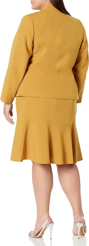 Vista 2 de Le Suit Traje de chaquetafalda de talla grande para mujer 50041037-b71, Caléndula