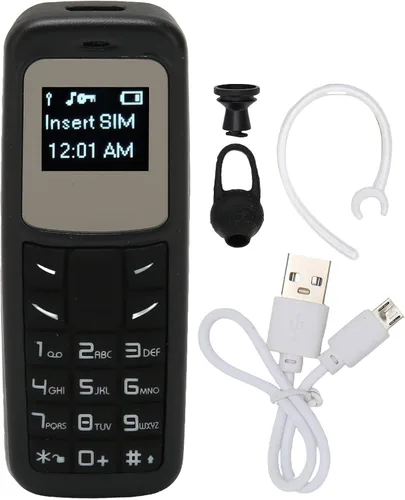 Vista 9 de Mini teléfono móvil, teléfono móvil pequeño desbloqueado Bluetooth auricular 0.66 pulgadas Bluetooth Dialer con gancho para la oreja Soporte SIM MP3