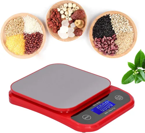 Vista 5 de Báscula digital de cocina de 22.0 lbs x 0.04 oz, báscula de alimentos de precisión para hornear cocinar y medir ingredientes, pantalla LCD