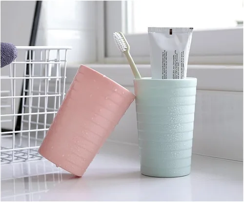 Vista 3 de Taza de cepillo de dientes simple Taza de lavado para el hogar Taza de cepillo de dientes para parejas Taza de gran capacidad (10.1 fl oz).