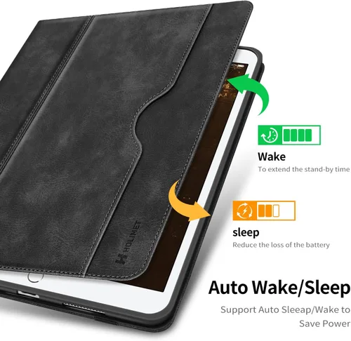 Vista 8 de H HOLIMET Funda para iPad Air de 3ª generación/iPad Pro de 10.5 pulgadas con soporte para lápiz, soporte de TPU suave, funda inteligente con función